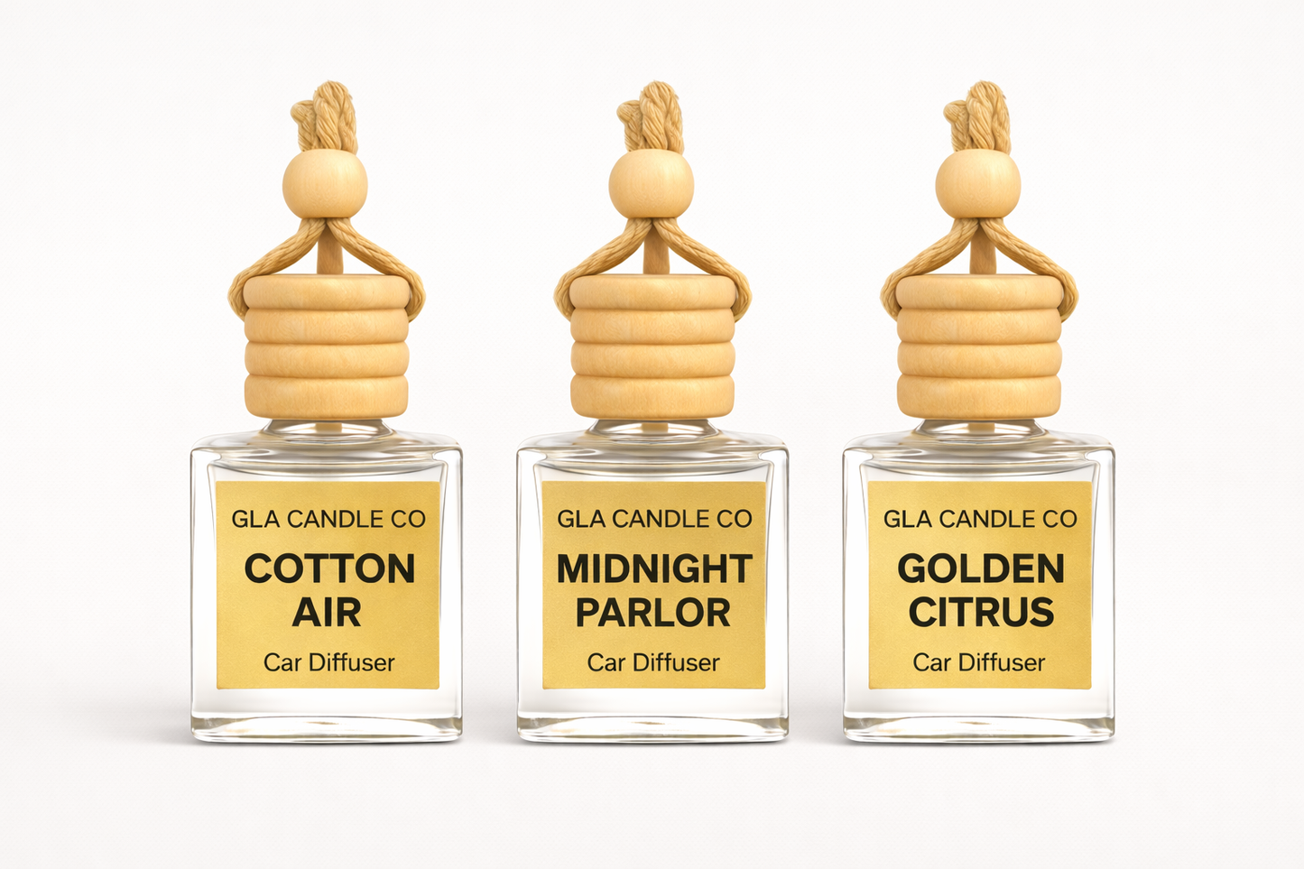 Luxe Commute Trio – Car Diffuser Set