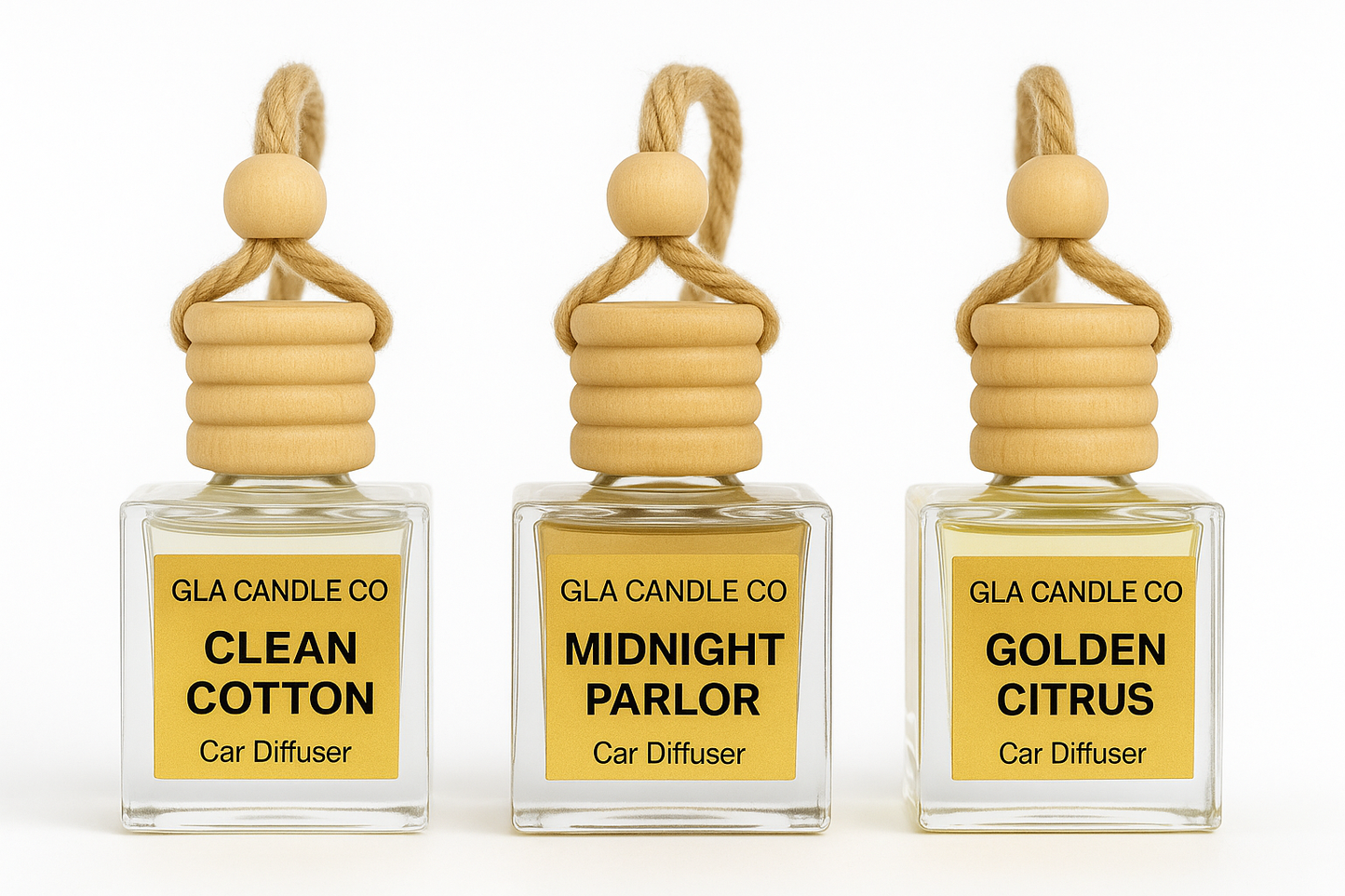 Luxe Commute Trio – Car Diffuser Set